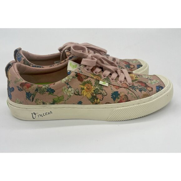Cariuma Van Gogh Museum Sneakers Flower Canvas W 12 M 10.5 Casual Boho Unisex - Picture 2 of 5